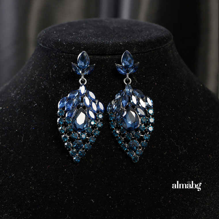 Ефектни обеци с камъни 467