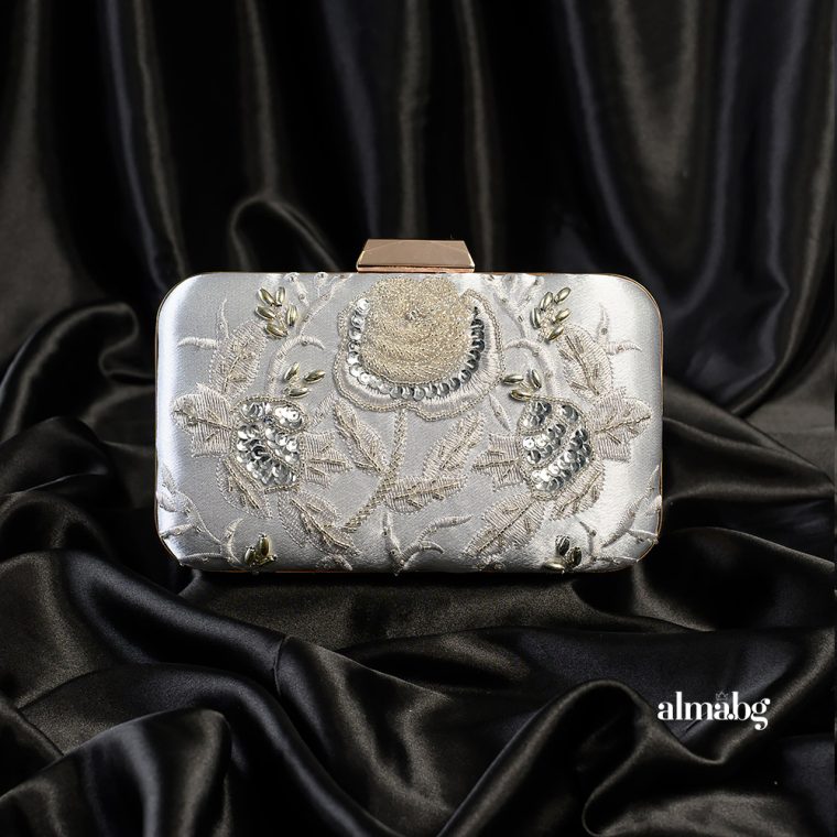 Alternative view of Официална чанта с бродерия сребро